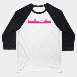 Rotterdam skyline pink Baseball T-Shirt